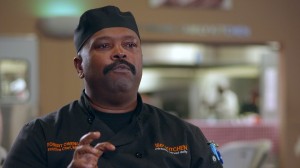 Production still from Reality Show of Chef Robert Owens from 180 Kitchen